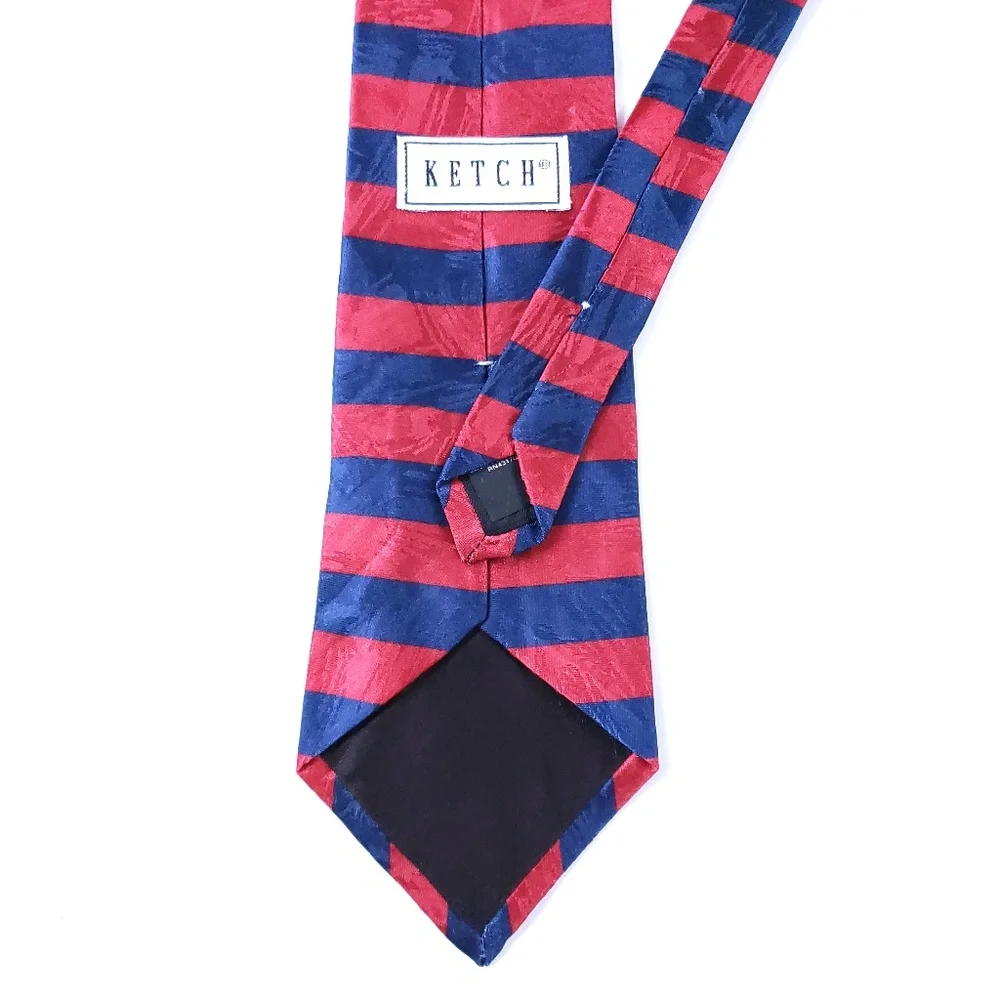 Ketch Striped Polyester Men Necktie 57x3.75 - NWOT